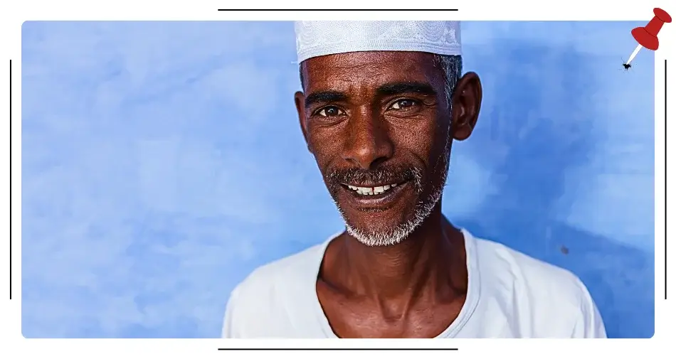 Nubijski mężczyzna z południowego Egiptu